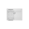 Chậu Rửa Chén KONOX Ruvita 680 White Silver Đá Granite 1 Hộc 680mm