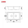 Chậu Rửa Chén KONOX Premium KS8650 2B 2 Hộc - ảnh 2
