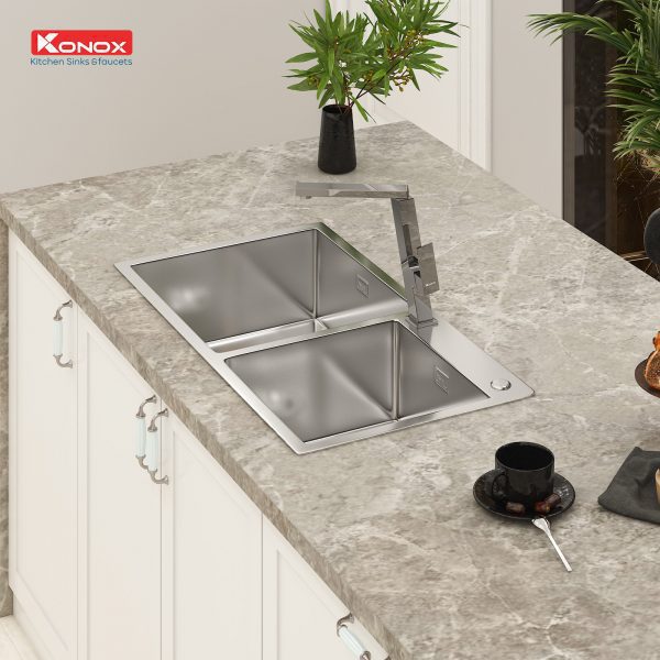 Ảnh công trình thực tế Chậu Rửa Chén KONOX KN8245DO 2 Hộc