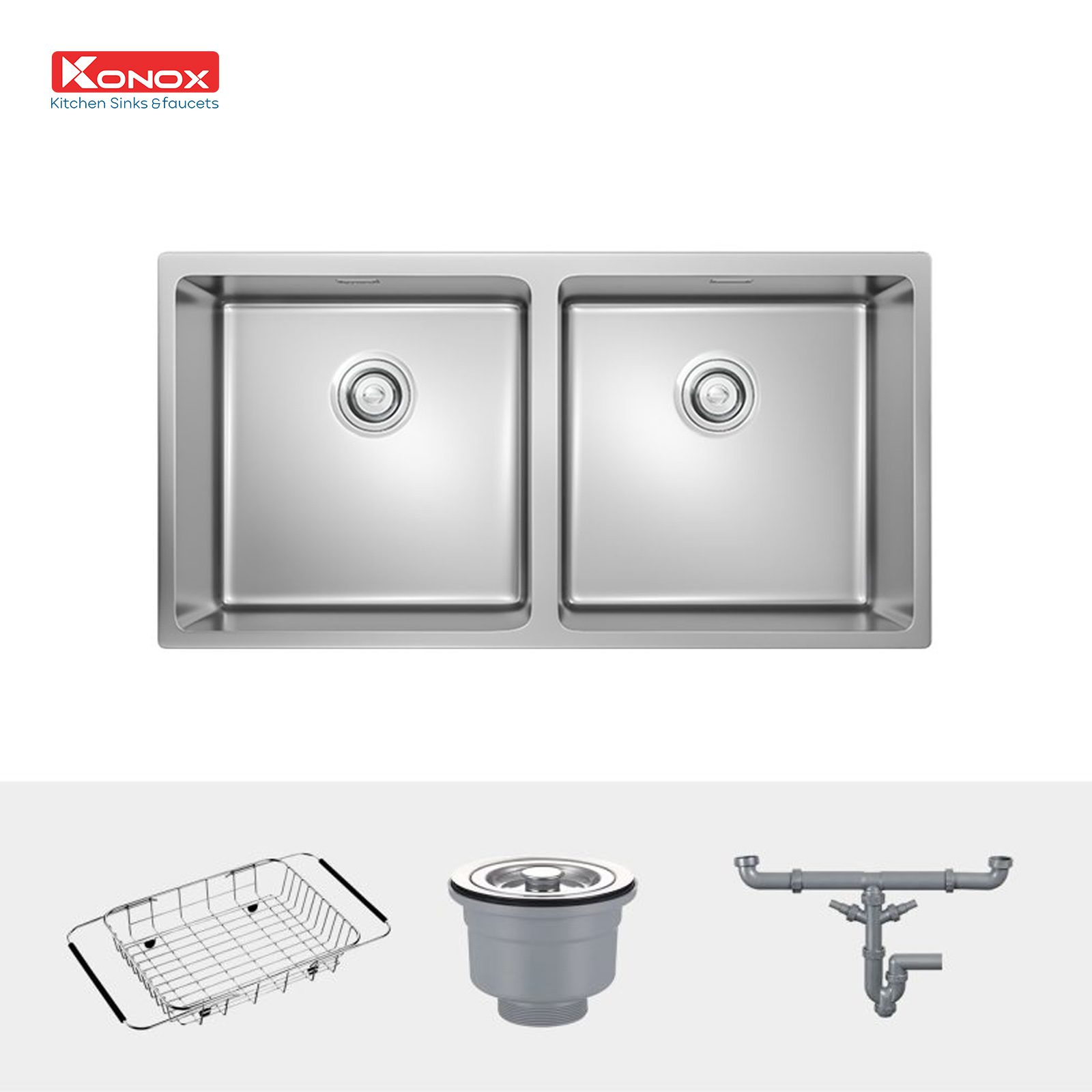 Ảnh công trình thực tế Chậu Rửa Chén KONOX CUBE 8744DU 2 Hộc