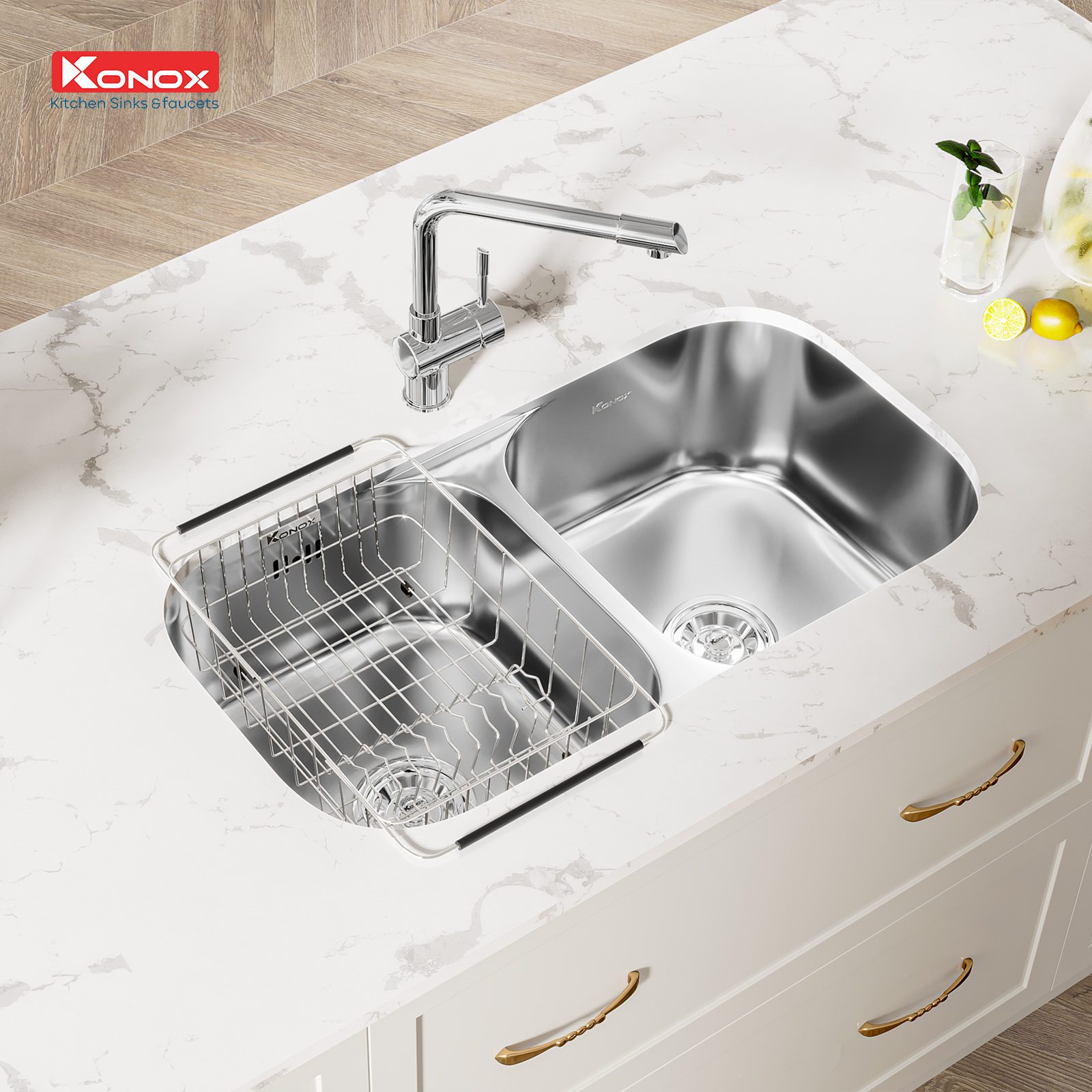 Ảnh công trình thực tế Chậu Rửa Chén KONOX KN8246DUA 2 Hộc