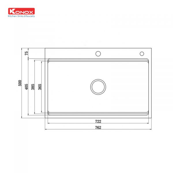 Ảnh công trình thực tế Chậu Rửa Chén KONOX KN7650TS Inox 1 Hộc
