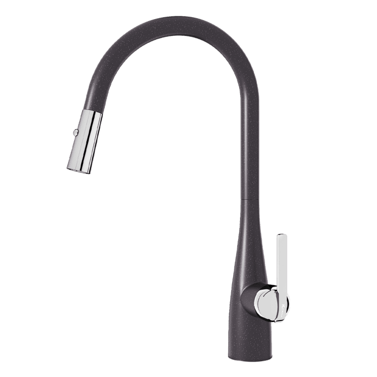 Vòi Rửa Chén KONOX Curva Black Dây Rút Màu Đen