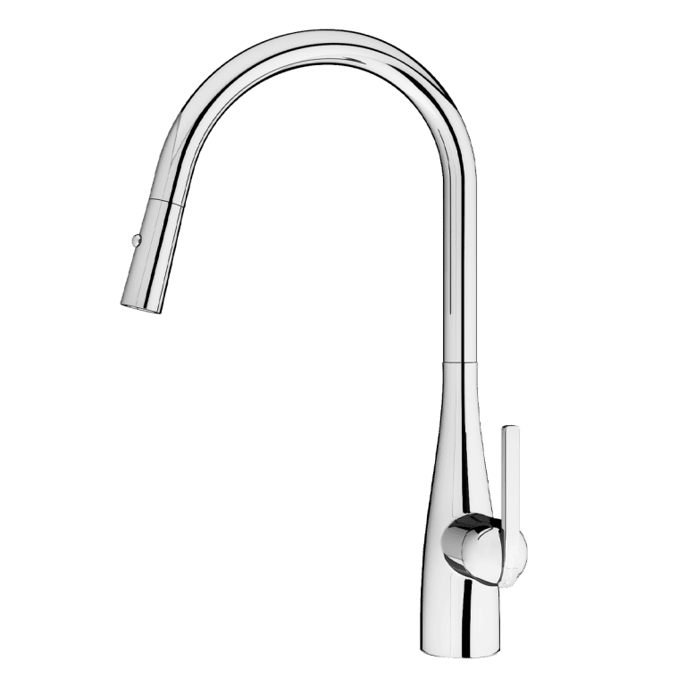 Vòi Rửa Chén KONOX Curva Chrome Dây Rút
