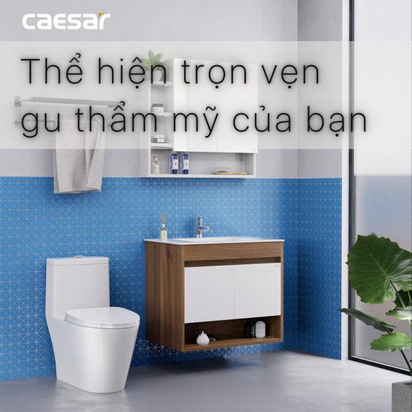 Ảnh công trình thực tế Tủ lavabo Caesar cabinet EH05032AWV