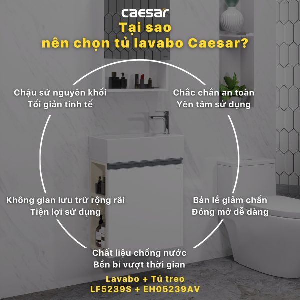 Ảnh công trình thực tế Tủ lavabo Caesar EH05239AV