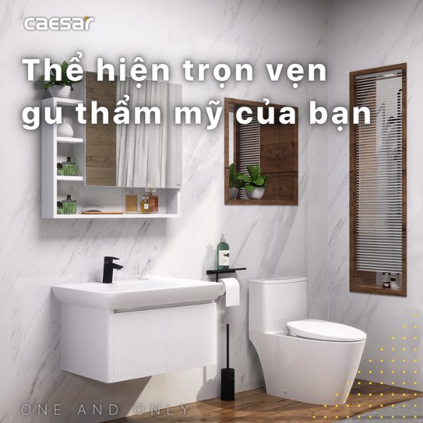 Ảnh công trình thực tế Tủ lavabo Caesar cabinet EH05372AV