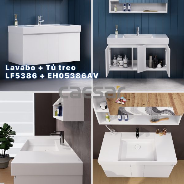 Ảnh công trình thực tế Tủ lavabo Caesar EH05386AV
