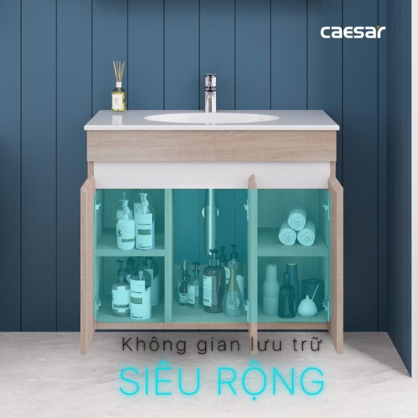 Ảnh công trình thực tế Tủ lavabo Caesar cabinet EH15026AW7V