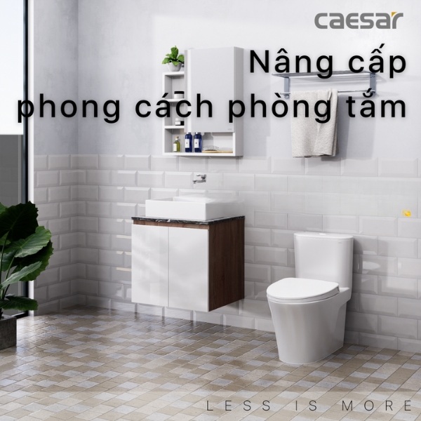 Ảnh công trình thực tế Tủ lavabo Caesar cabinet EH46001AWV