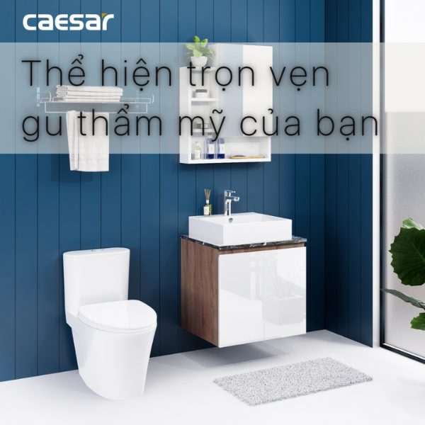 Ảnh công trình thực tế Tủ lavabo Caesar cabinet EH46001AWV