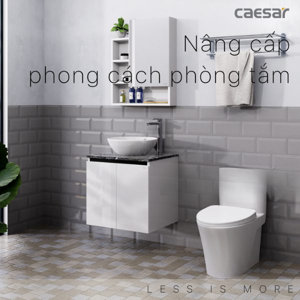 Ảnh công trình thực tế Tủ lavabo Caesar cabinet EH46002AV