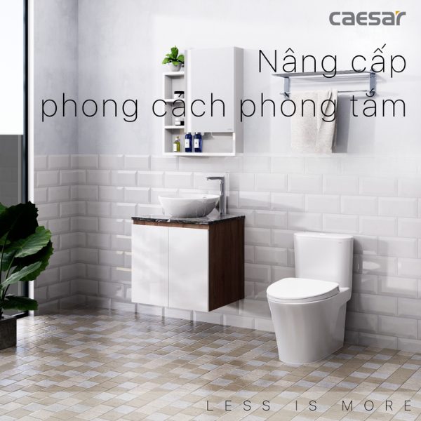 Ảnh công trình thực tế Tủ lavabo Caesar cabinet EH46002AWV