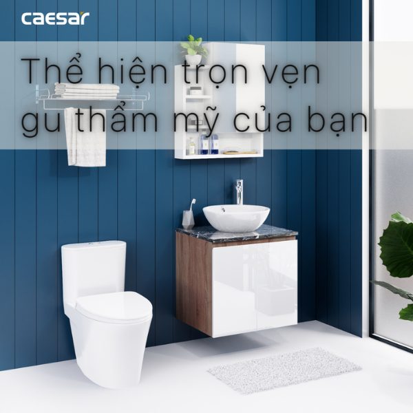Ảnh công trình thực tế Tủ lavabo Caesar cabinet EH46002AWV