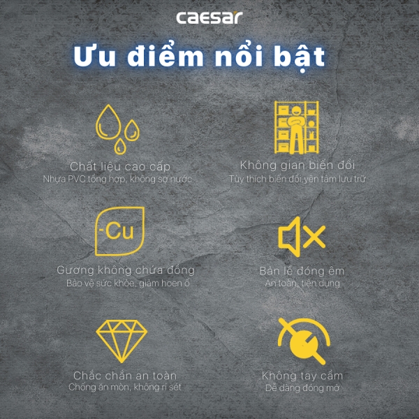 Ảnh công trình thực tế Tủ gương Caesar EM0180W7V màu vân gỗ 80cm