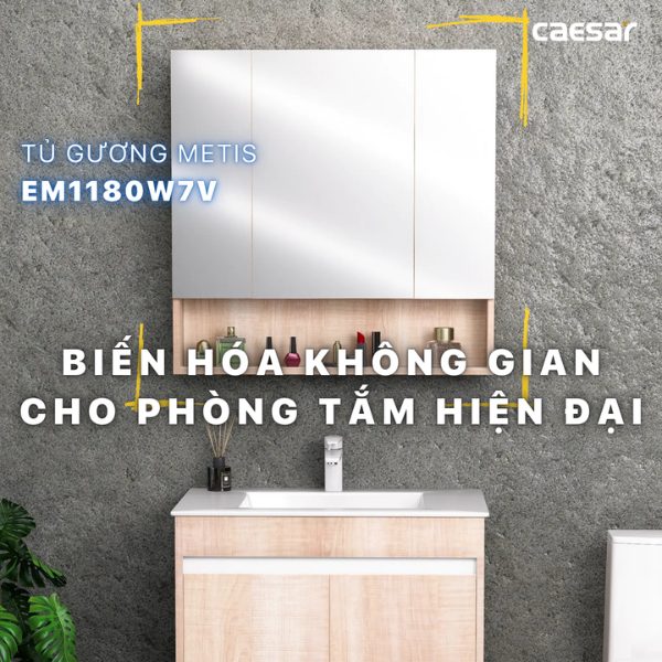 Alternative view of Tủ gương Caesar EM1180W7V