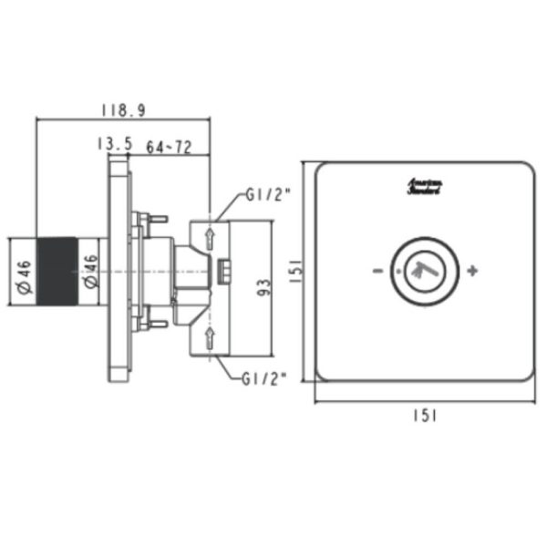 Alternative view of Nút điều chỉnh cho tay sen EasySet American Standard FFAS0925WS