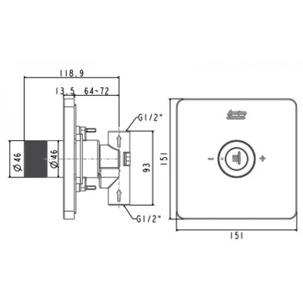 Ảnh công trình thực tế Nút điều chỉnh thân vòi sen EasySET American Standard FFAS0927WS