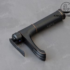 Ảnh công trình thực tế Vòi Lavabo Kanly GCA41B Nóng Lạnh Cổ Cao Bằng Đồng Màu Đen