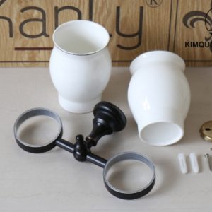 Ảnh công trình thực tế Giá để cốc đôi bằng đồng Kanly GCK08B