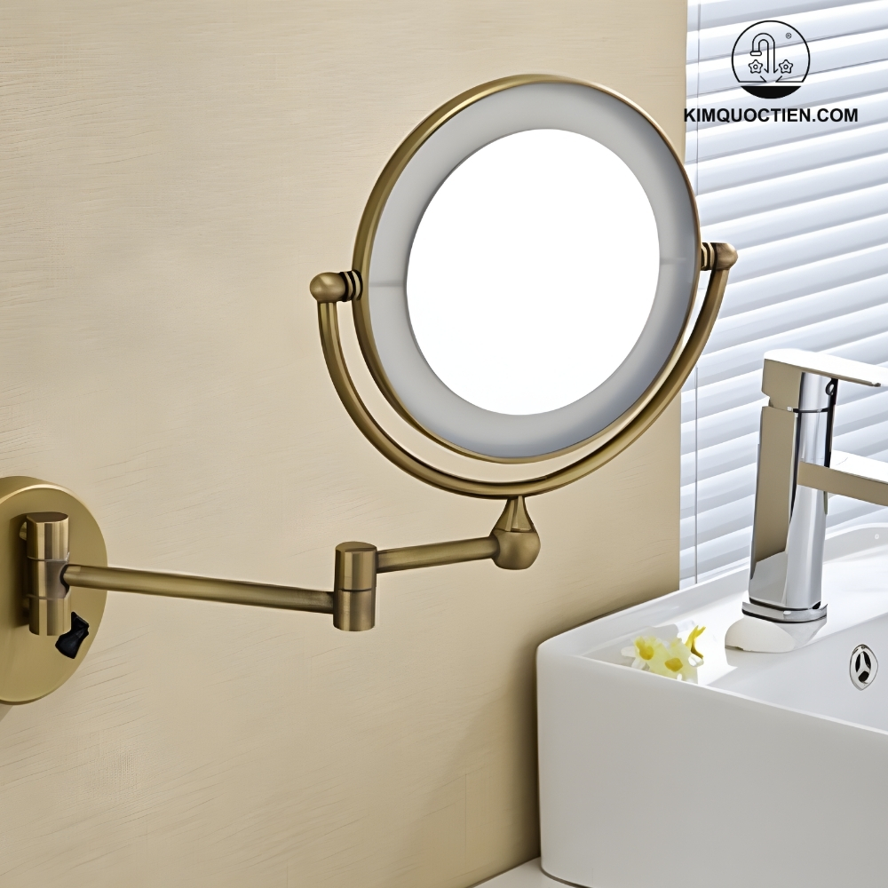 Ảnh công trình thực tế Gương Cạo Râu Kanly GCK18L Gắn Tường Có Đèn
