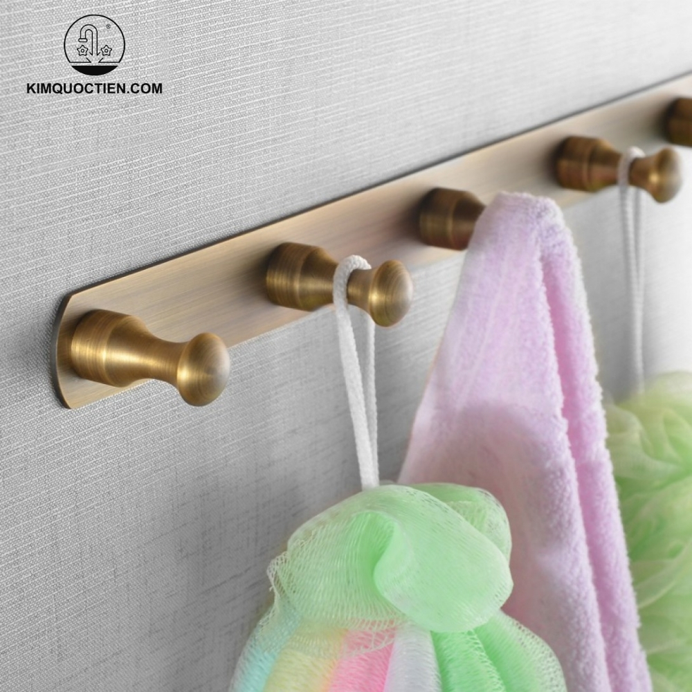 Ảnh công trình thực tế Móc Treo Đồ Kanly GCK20 5 Móc Bằng Đồng Cổ Điển