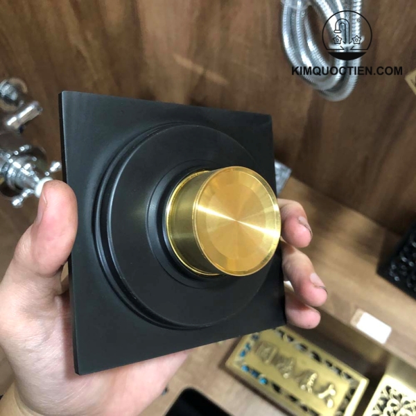 Ảnh công trình thực tế Phễu Thoát Sàn Kanly GCP13B Bằng Đồng Màu Đen