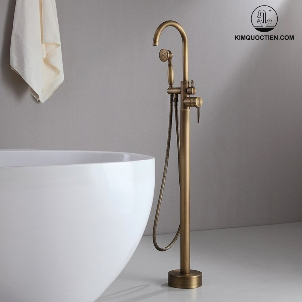 Ảnh công trình thực tế Vòi Sen Xả Bồn Tắm Kanly GCS06 Nóng Lạnh Đặt Sàn Đồng Thau Cổ Điển