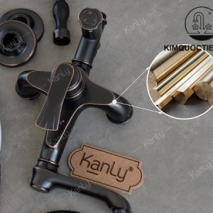Ảnh công trình thực tế Vòi Sen Tắm Kanly GCS23B Nóng Lạnh Bằng Đồng Màu Đen