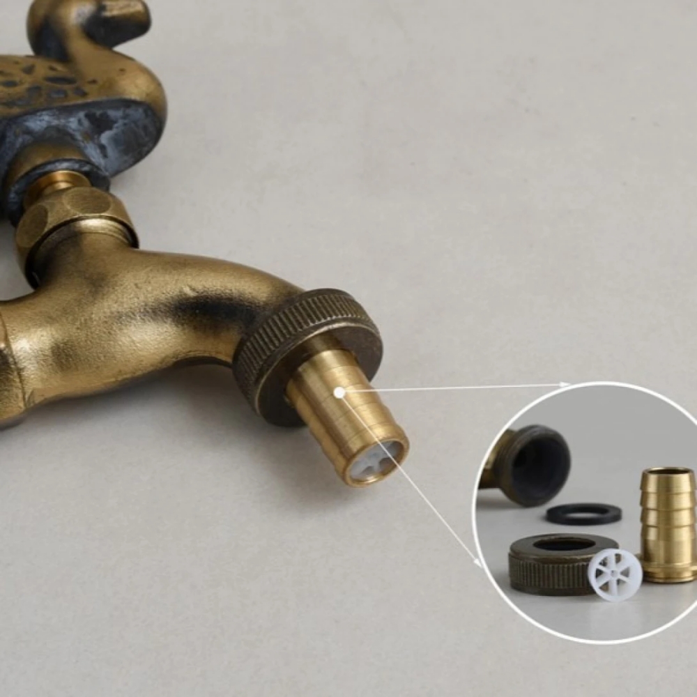 Ảnh công trình thực tế Vòi nước lạnh Kanly GCT02 gắn tường bằng đồng cổ điển