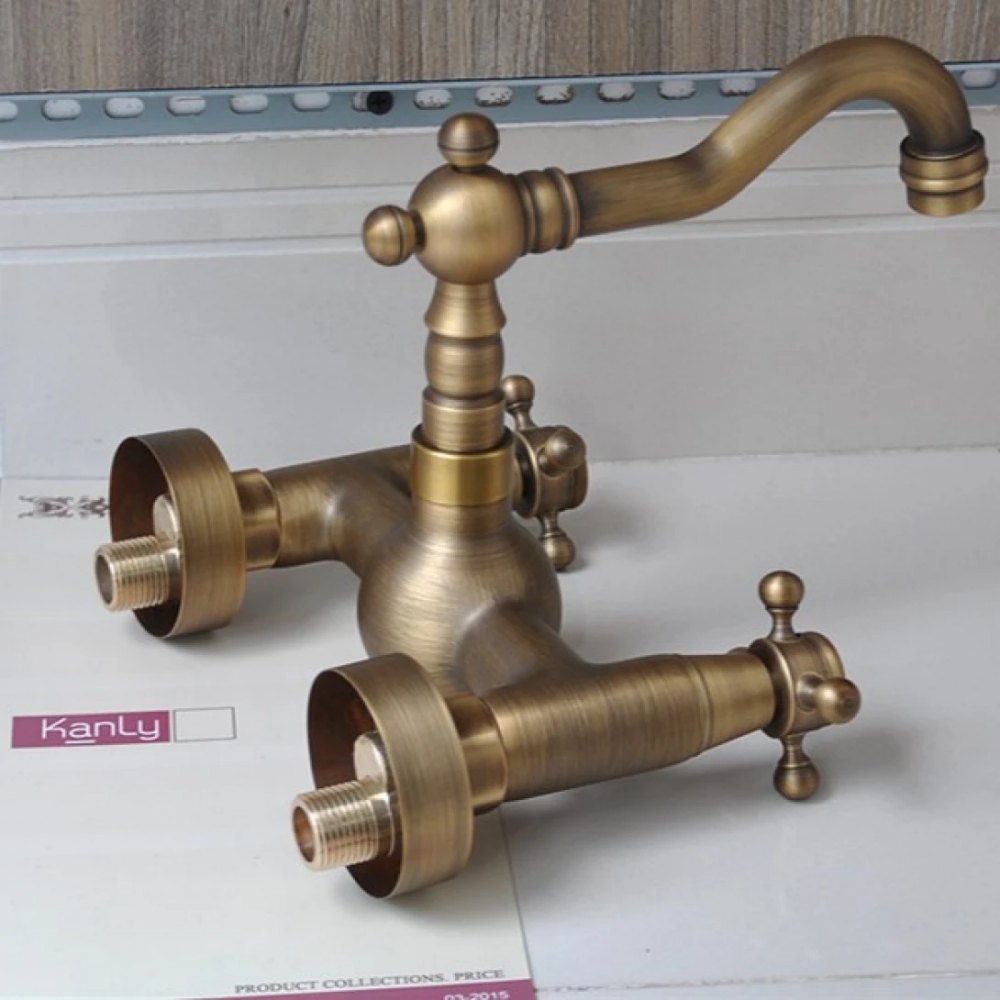 Ảnh công trình thực tế Vòi lavabo Kanly GCT06 nóng lạnh gắn tường bằng đồng