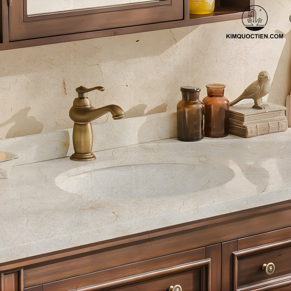 Alternative view of Vòi Lavabo Kanly GCV03 Nóng Lạnh Bằng Đồng Cổ Điển