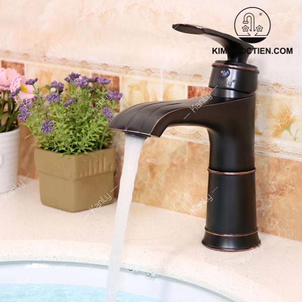 Alternative view of Vòi Lavabo Kanly GCV41B Nóng Lạnh Bằng Đồng Màu Đen