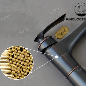 Ảnh công trình thực tế Vòi Lavabo Kanly GCV41B Nóng Lạnh Bằng Đồng Màu Đen