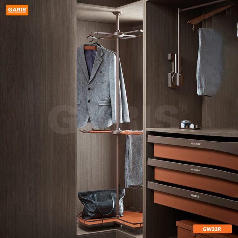 Giá Xoay Treo Góc Tủ Quần Áo GARIS GW33R 3 Tầng