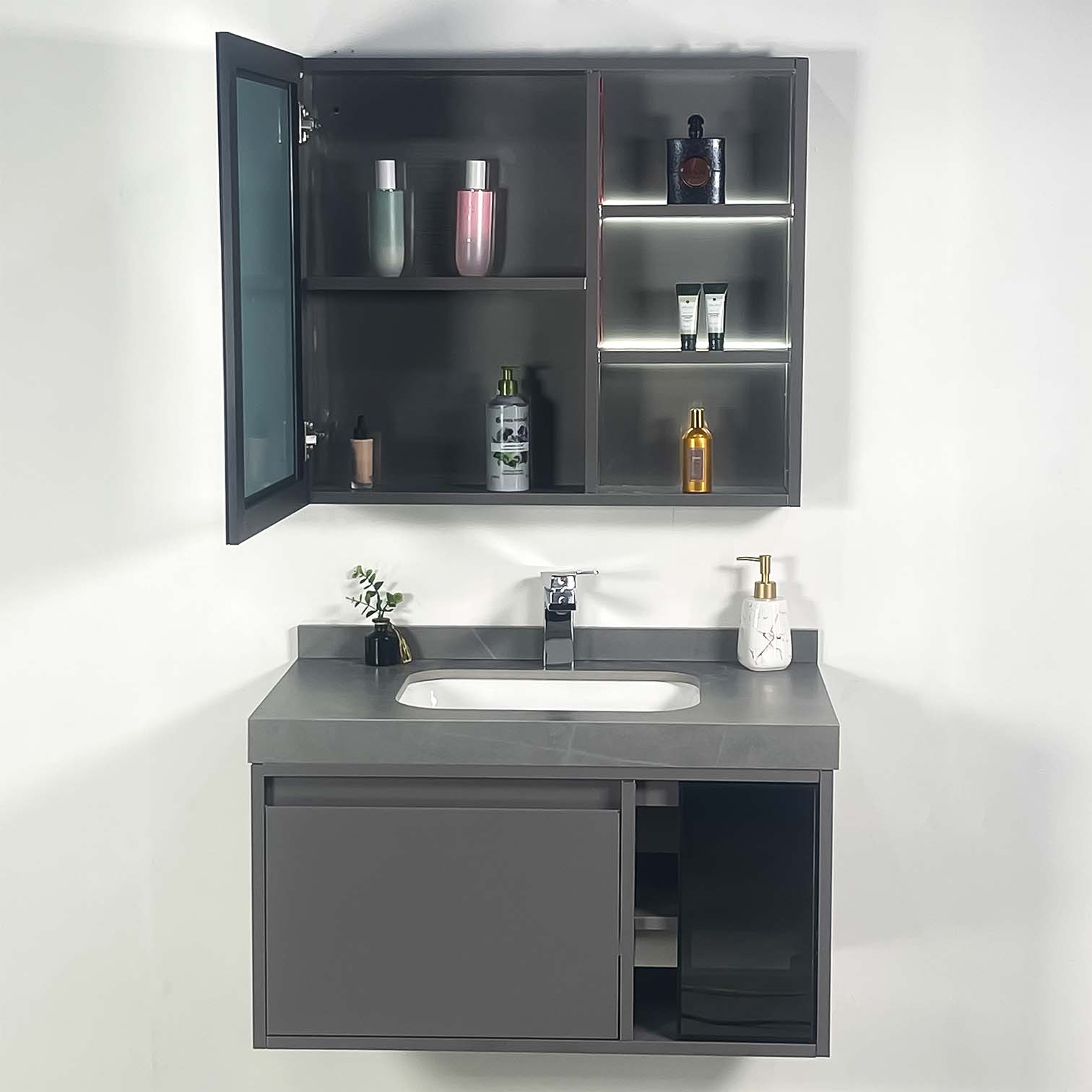 Ảnh công trình thực tế Bộ Tủ Chậu Phòng Tắm MOWOEN MW6803S-80 800mm