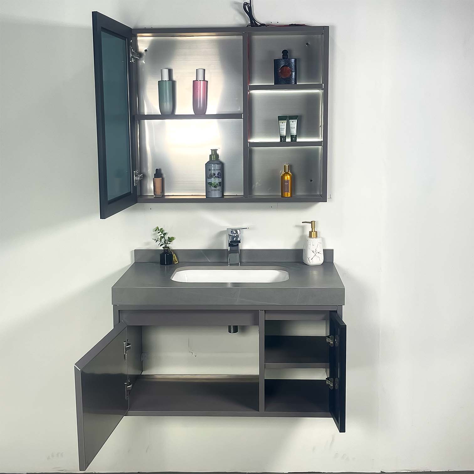 Ảnh công trình thực tế Bộ Tủ Chậu Phòng Tắm MOWOEN MW6803S-80 800mm