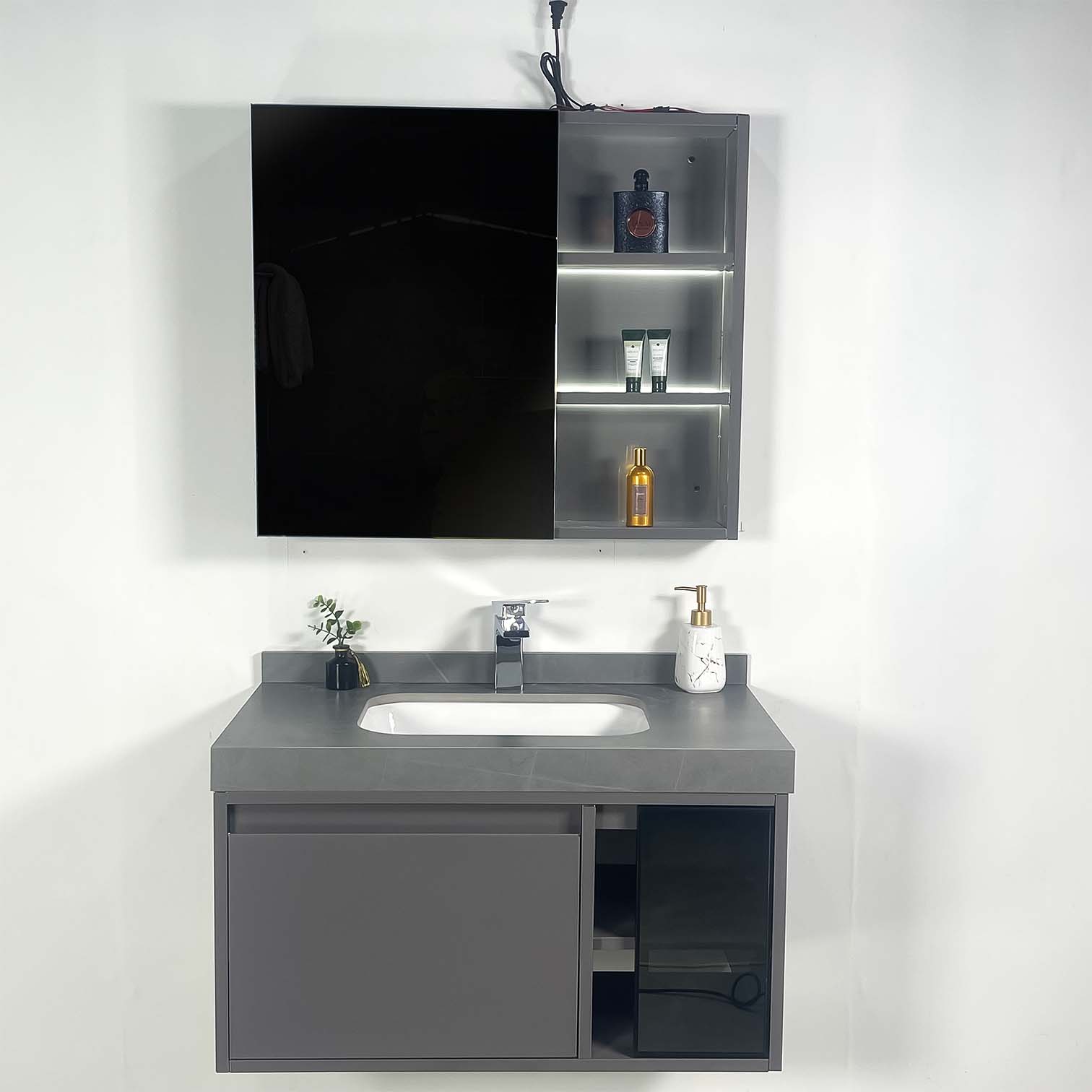 Ảnh công trình thực tế Bộ Tủ Chậu Phòng Tắm MOWOEN MW6803S-80 800mm
