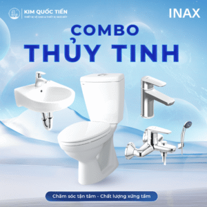 Combo Thiết Bị Vệ Sinh INAX Thuỷ Tinh Kim Quốc Tiến