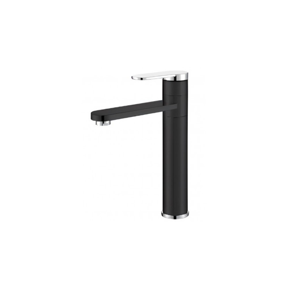 Vòi Lavabo Kanly KLA12 Nóng Lạnh Bằng Đồng Màu Đen