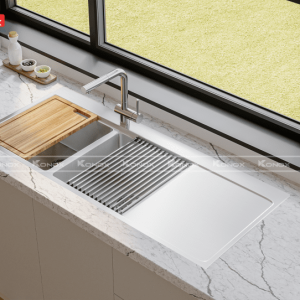Ảnh công trình thực tế Vòi Rửa Chén KONOX KN1337 Dây Rút
