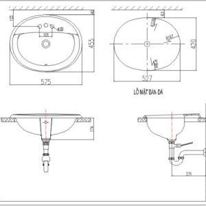 Ảnh công trình thực tế Chậu rửa lavabo âm bàn INAX L-2395VEC