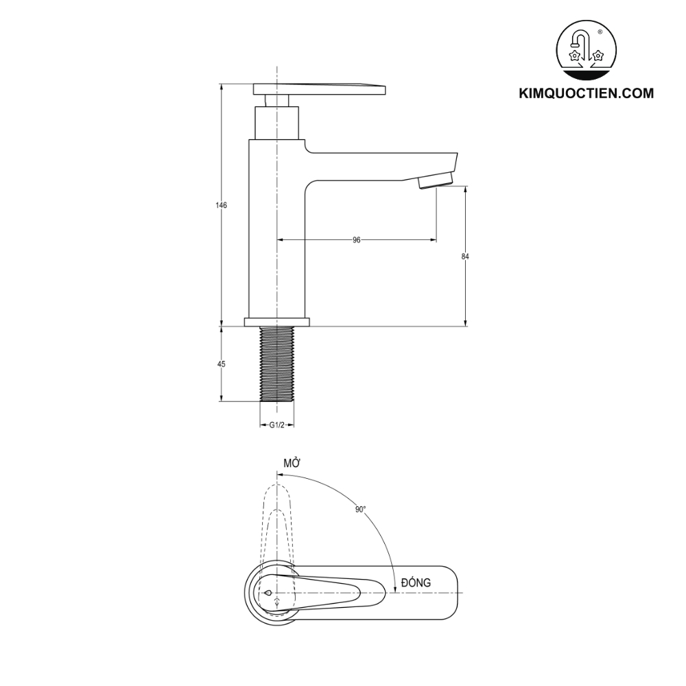 Alternative view of Vòi lavabo lạnh Luxta L1105T3