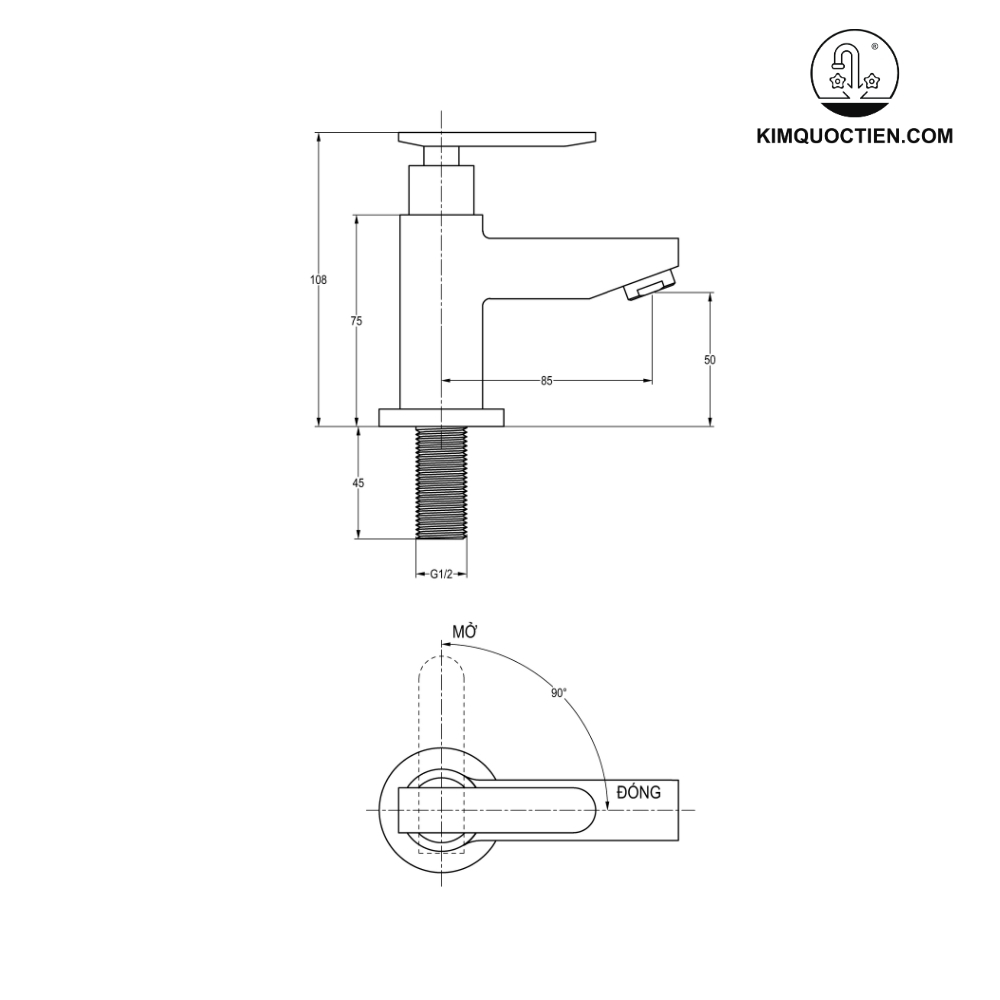 Alternative view of Vòi lavabo lạnh Luxta L1111T3