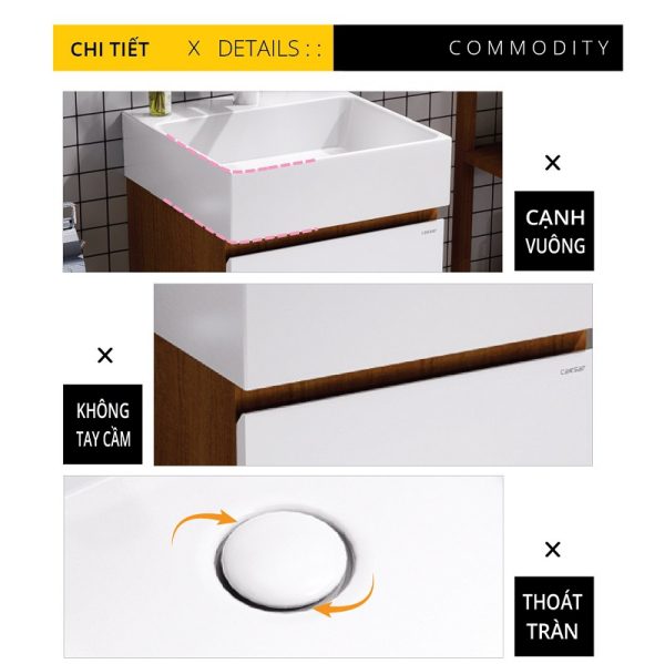Ảnh công trình thực tế Bộ tủ lavabo Caesar LF5253/EH05253AWV