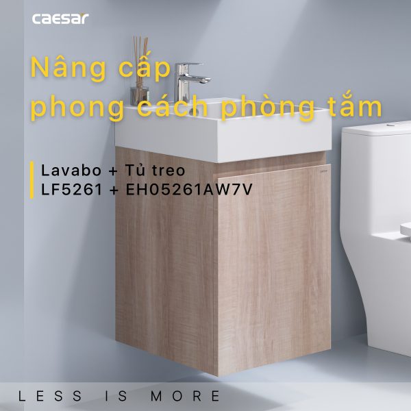 Alternative view of Bộ tủ lavabo Caesar LF5261+EH05261AW7V