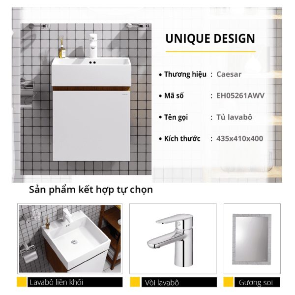 Ảnh công trình thực tế Bộ tủ lavabo Caesar LF5261+EH05261AWV