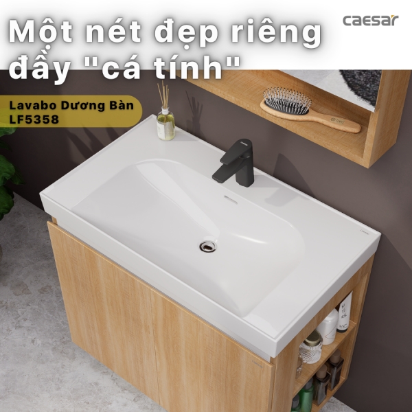 Ảnh công trình thực tế Lavabo Caesar LF5358
