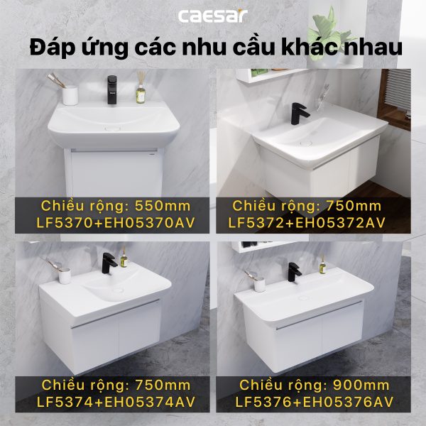 Ảnh công trình thực tế Bộ tủ lavabo Caesar LF5370/EH05370AV