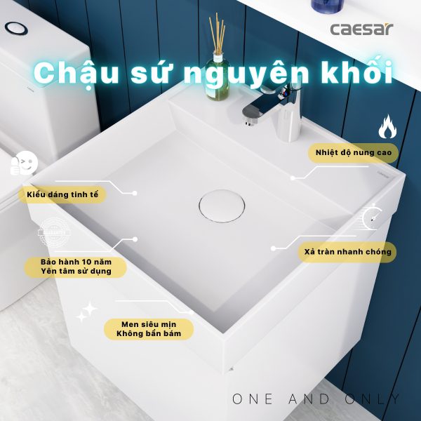 Ảnh công trình thực tế Bộ tủ lavabo Caesar LF5380/EH05380AV